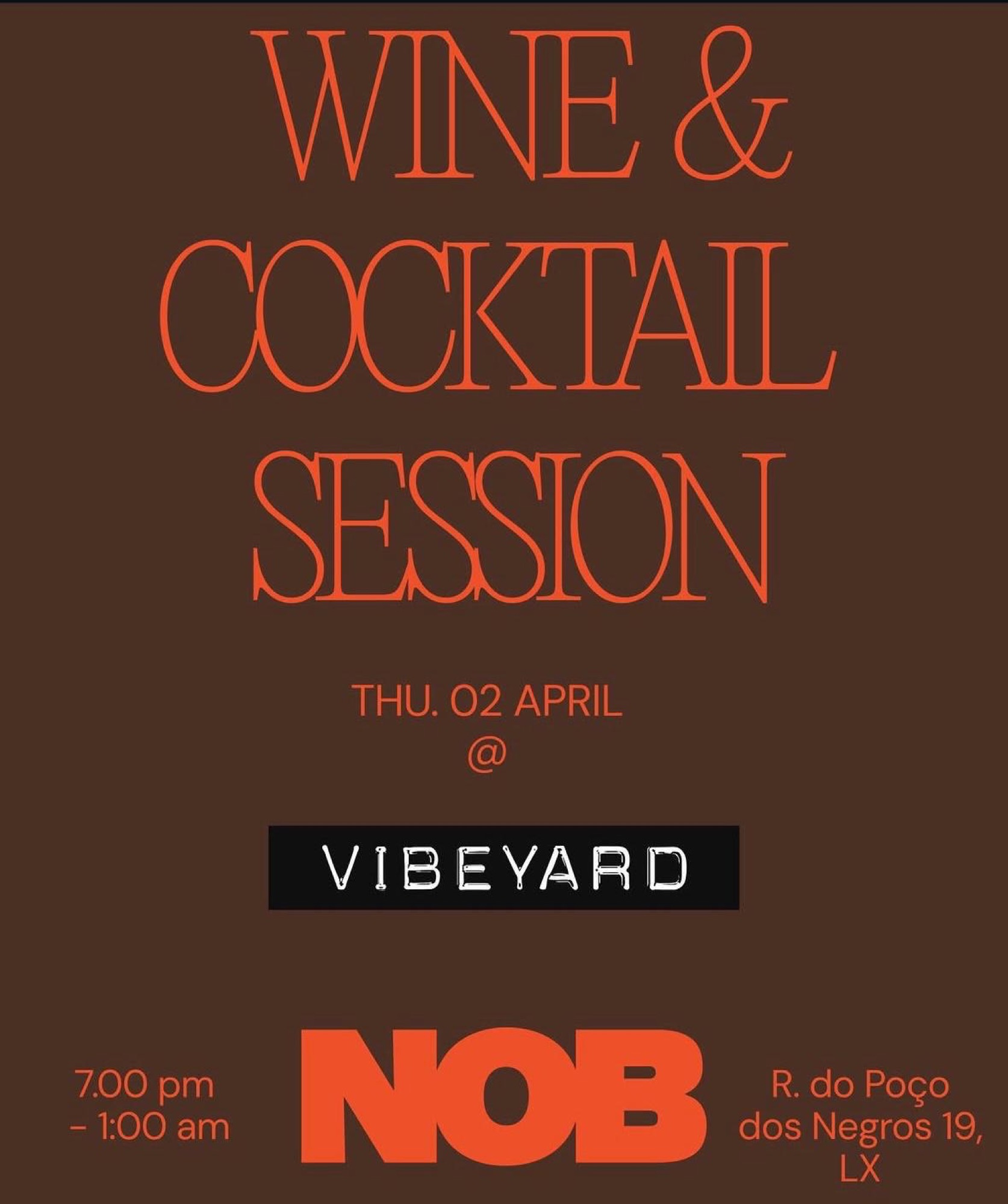 Wine & Cocktail Session — NOB x Vibeyard